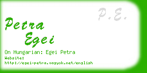 petra egei business card